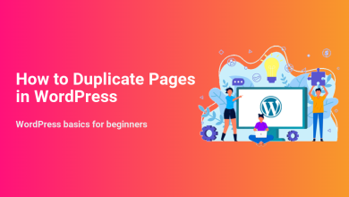 Illustration depicting a team collaborating around a computer with the WordPress logo, representing the process of duplicating pages in WordPress for efficient website management.