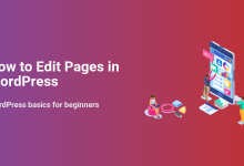 Visual guide for how to edit pages in WordPress, showing users managing content on a digital screen.