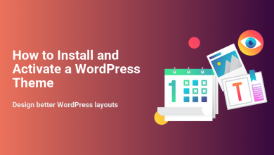 Image titled 'How to Install and Activate a WordPress Theme' with icons symbolizing calendar, design elements (text, image), and an eye.