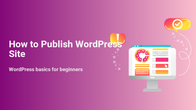 How to publish WordPress site for beginners. A monitor shows a dashboard, symbolizing the process of launching a WordPress website.