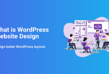A team of web designers and developers collaborating on WordPress website design, optimizing themes and layouts.