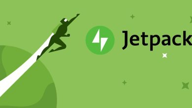 Jetpack for WordPress plugin represented by a flying superhero and its logo, emphasizing its security and performance features.