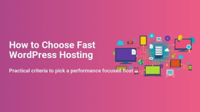 How to Choose Fast WordPress Hosting: illustration of connected devices, cloud, and server symbolizing optimal web performance.