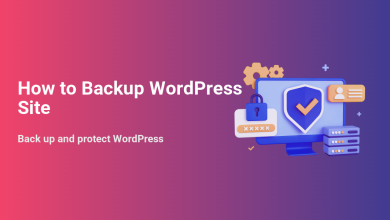Illustration for how to backup a WordPress site, featuring a computer monitor with a security shield, padlock, servers, and password field, symbolizing data protection and site maintenance.