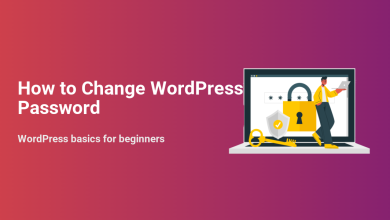 Laptop display with a large padlock, shield with a checkmark, and a key, symbolizing secure WordPress password changes.