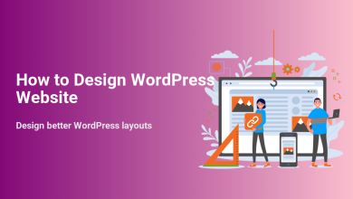 Two designers collaborate on a WordPress website, planning layouts for desktop and mobile screens with design tools, symbolizing the process of how to design a WordPress website.
