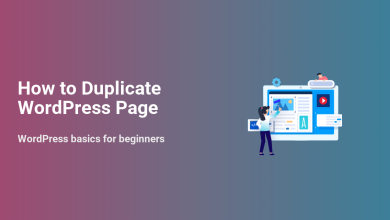 Illustration of a user customizing a website layout on a tablet, with text 'How to Duplicate WordPress Page', relevant for WordPress page duplication.