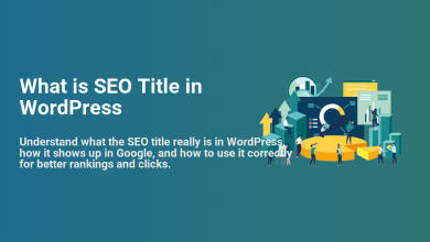 Illustration of people analyzing data charts and growth arrows, representing SEO title optimization in WordPress for better rankings and clicks.
