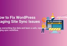 Developers fixing WordPress staging site sync issues on a monitor, ensuring a safe, repeatable workflow for website maintenance.