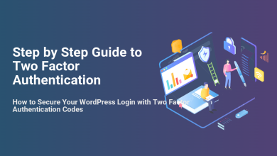An illustration demonstrating Two Factor Authentication for WordPress login security, featuring digital devices, security icons, and a step-by-step guide concept.