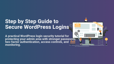 Illustration of a team securing WordPress logins on a computer, emphasizing stronger passwords, two-factor authentication, and access controls.