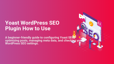 Yoast WordPress SEO plugin guide cover showing a team optimizing website SEO settings, meta data, and posts.